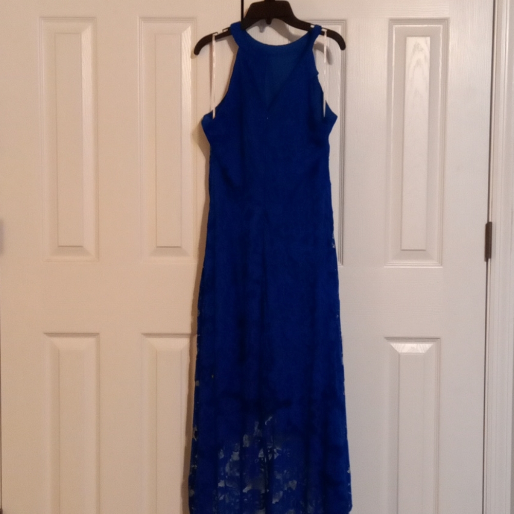 Women's Floral Lace halter formal dress.